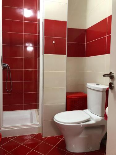 Et badeværelse på Mali i Robit Beachfront Apartment