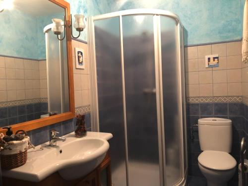 Ett badrum på Casa rural del labrador