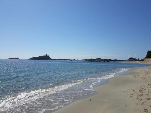 a beach with the ocean and the shoreline at Sa Ramadura in Pula