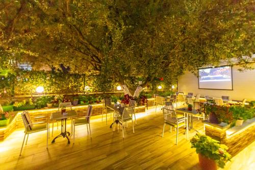 Κήπος έξω από το Hotel Villa Qendra