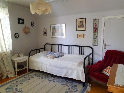 Postel nebo postele na pokoji v ubytování Holiday Home Småland