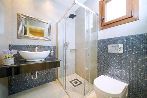Et badeværelse på villa Santa Marina