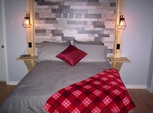 Postel nebo postele na pokoji v ubytování Gîte Au p'tit bonheur B&B