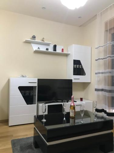 Cuisine ou kitchenette dans l'établissement Apartman Dragisic Kalman J15,D8