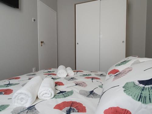 Posteľ alebo postele v izbe v ubytovaní Ninho Jardim do Morro