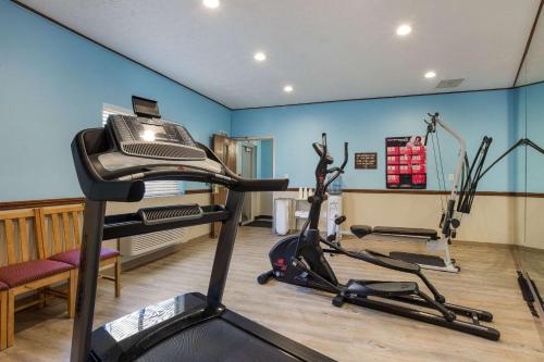 a gym with two exercise bikes in a room at Quality Inn Petoskey-Harbor Springs in Petoskey