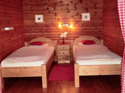 Postel nebo postele na pokoji v ubytování Tschetsch Hütte