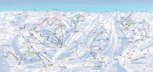 a map of a snow covered mountain at TUI BLUE Montafon in Schruns-Tschagguns
