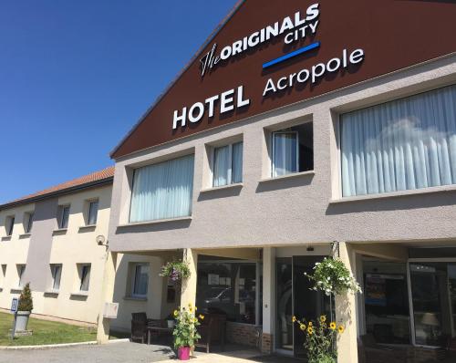 a hotel adelaide building with a hotel sign on it at Hotel The Originals Bernay Acropole in Bernay