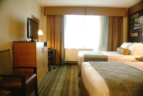 a hotel room with two beds and a television at Best Western Queens Gold Coast in Queens