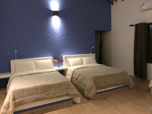 Cama o camas de una habitación en Hotel La Palma Del Paso Real- Solo adultos