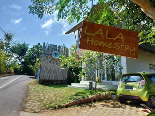 The logo or sign for the homestay