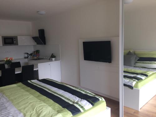 Postel nebo postele na pokoji v ubytování Apartmán Dara