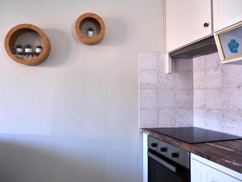 Kuchyň nebo kuchyňský kout v ubytování Ifigenia Studios