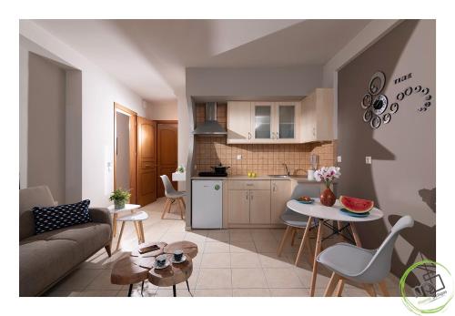Kuchyň nebo kuchyňský kout v ubytování Irini apartment in Piskopiano, Hersonissos #1