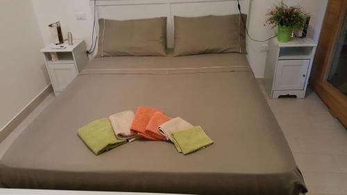 サン・ピエトロ・ヴェルノーティコにあるOasi Relaxのベッド1台(枕2つ付)