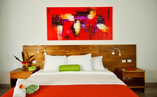 Cama o camas de una habitación en Villas Playa Samara Beach Front All Inclusive Resort