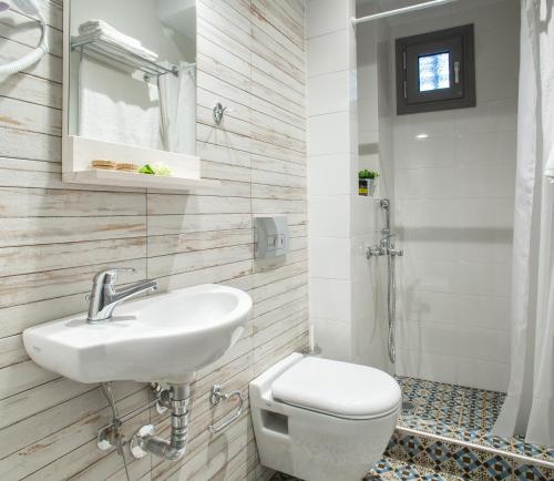 Koupelna v ubytování Nissos Rooms Ammouliani