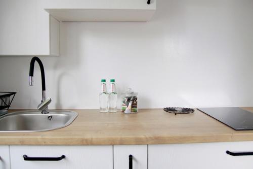 Kuchyňa alebo kuchynka v ubytovaní Apartament Flauta