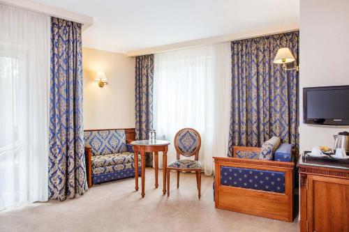 TV a/nebo společenská místnost v ubytování Hotel Duo Spa