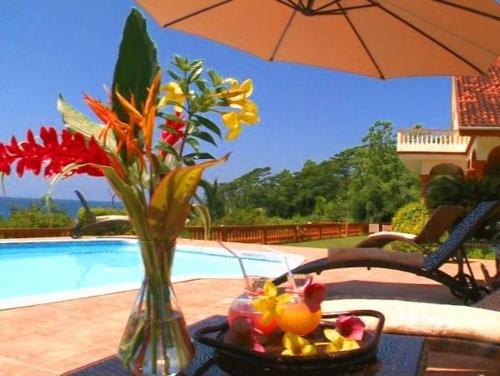 Bazén v ubytování Bayview Villas Seychelles nebo v jeho okolí