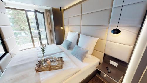 Posezení v ubytování White Pearl Apartment 2.02