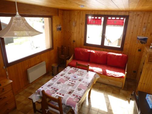 Χώρος καθιστικού στο Les Saisies côté Bisanne appartement dans chalet LE Népal