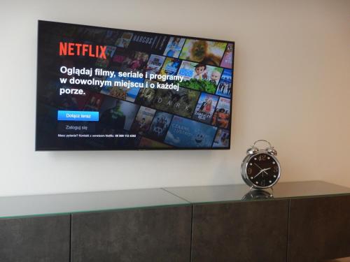 Apartamenty Centrum z wanną dwuosobowąにあるテレビまたはエンターテインメントセンター