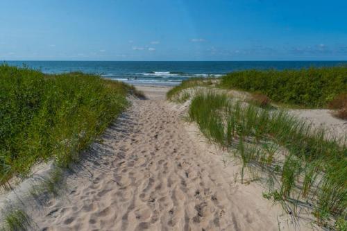 a path through the sand on the beach at VILLA AIDO in Palanga