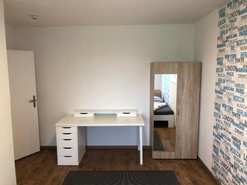 Apartment Mainz-Bretzenheimにあるベッド