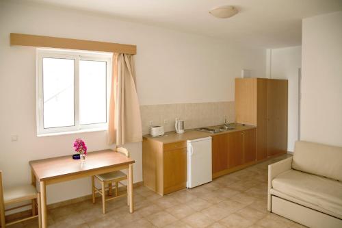 A kitchen or kitchenette at Lambis Studios & Apartments
