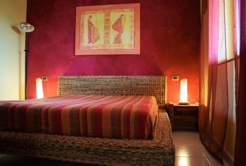 מיטה או מיטות בחדר ב-Casa Maya
