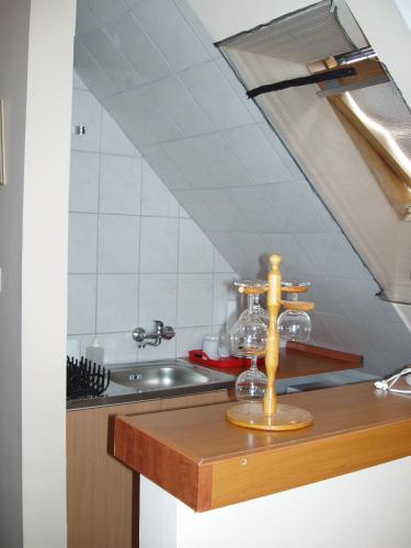 Una cocina o cocineta en Rudolf's Fogadó