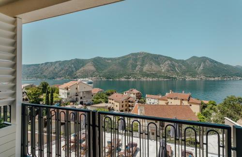 a view of the water from a balcony at Boutique Hotel Casa del Mare - Vizura in Kotor