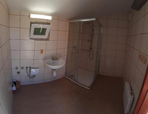 Koupelna v ubytování Penzion Otmarka