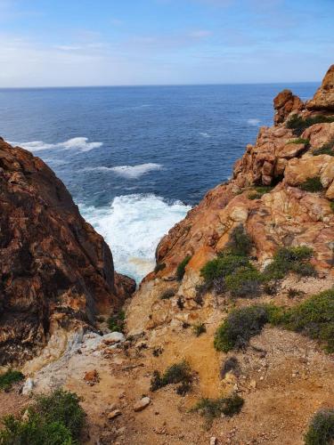 a view of the ocean from a rocky mountain at The Noble Ant in George