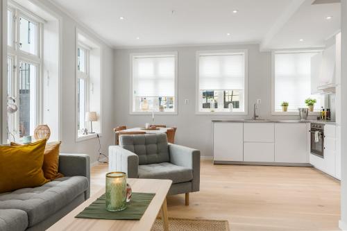 Dapur atau dapur kecil di Barfot Apartments