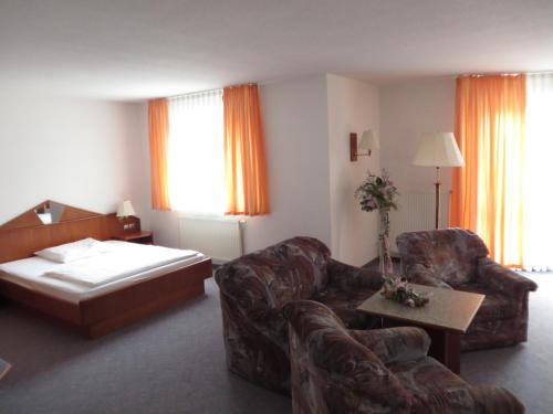 Cama o camas de una habitación en Hotel Fürstenberg