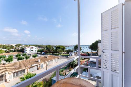 a view from the balcony of a building at Hostal Residencia San Francisco in Portocolom