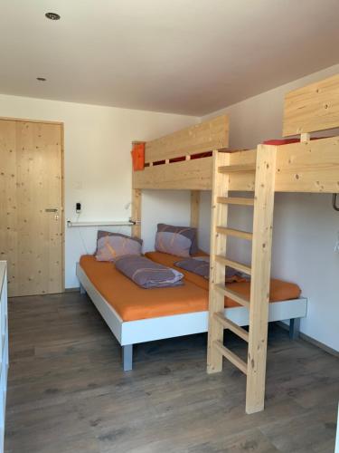 Bunk bed o mga bunk bed sa kuwarto sa Haus Baracca