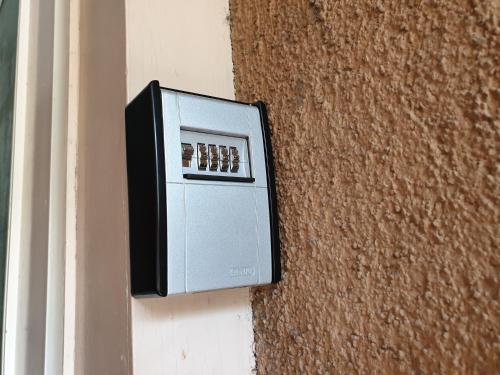 a electrical outlet on the side of a building at Kamus in Baden-Baden