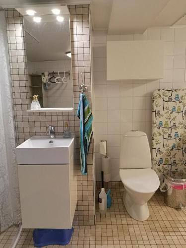 Koupelna v ubytování Gästhuset