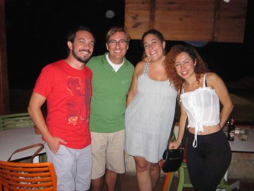 a group of people posing for a picture at Casa Grande Surf Hostel in El Médano