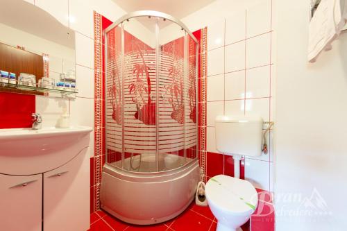 Ett badrum på Bran Belvedere International