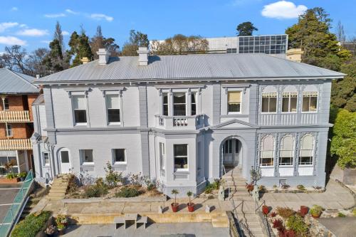 an aerial view of a house at Waratah On York in Launceston