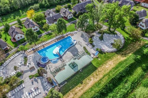 an overhead view of a swimming pool in a yard at Club Dobogómajor superior in Cserszegtomaj