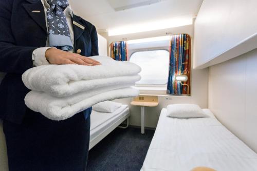 Postel nebo postele na pokoji v ubytování DFDS Ferry - Oslo to Copenhagen