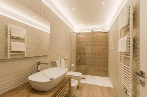 Koupelna v ubytování Hotel Vittoria