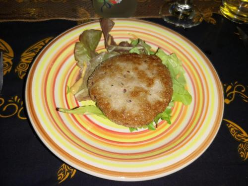 a plate of food with a sandwich on it at Carmen's place in Bastimentos