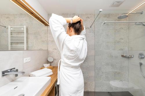 Koupelna v ubytování Hotel Forellenhof